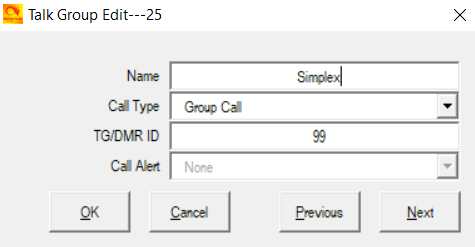 dmr simplex set color code to 0